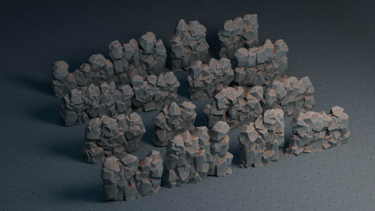 StylizedVolcanoRock_Kitbash_v001